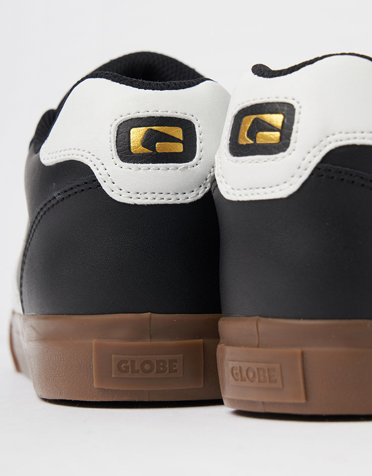 Globe Encore-2 Skate Shoes - Black/White/Tobacco