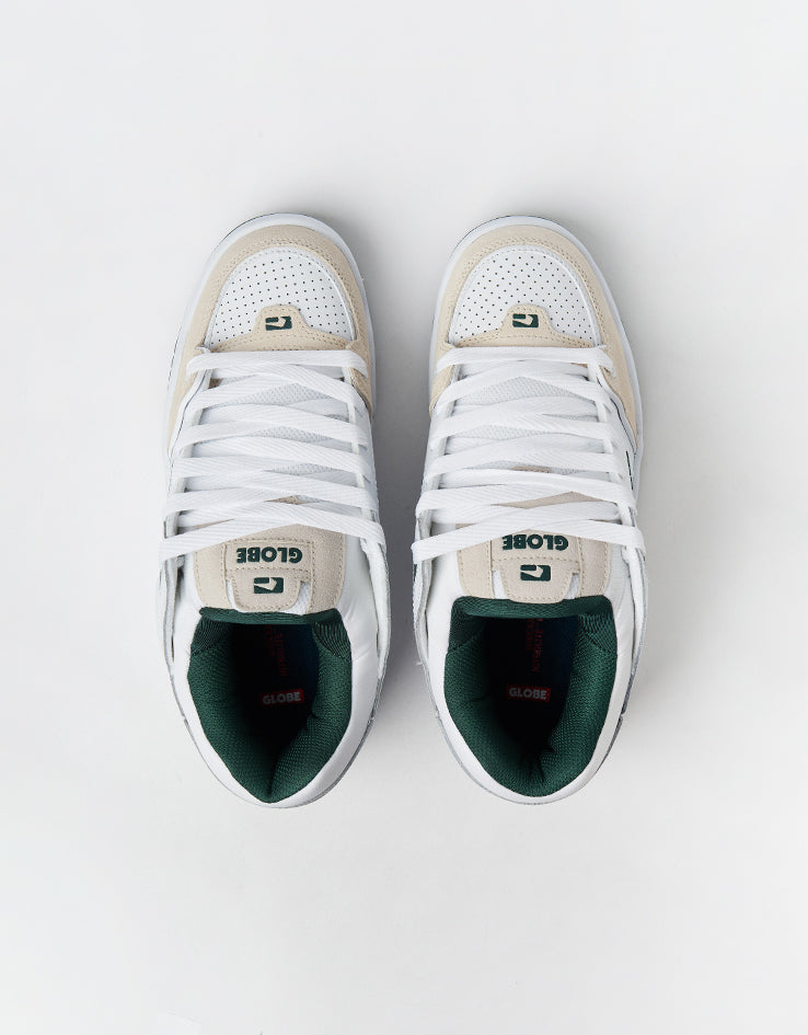 Globe Fusion Skate Shoes - White/Green