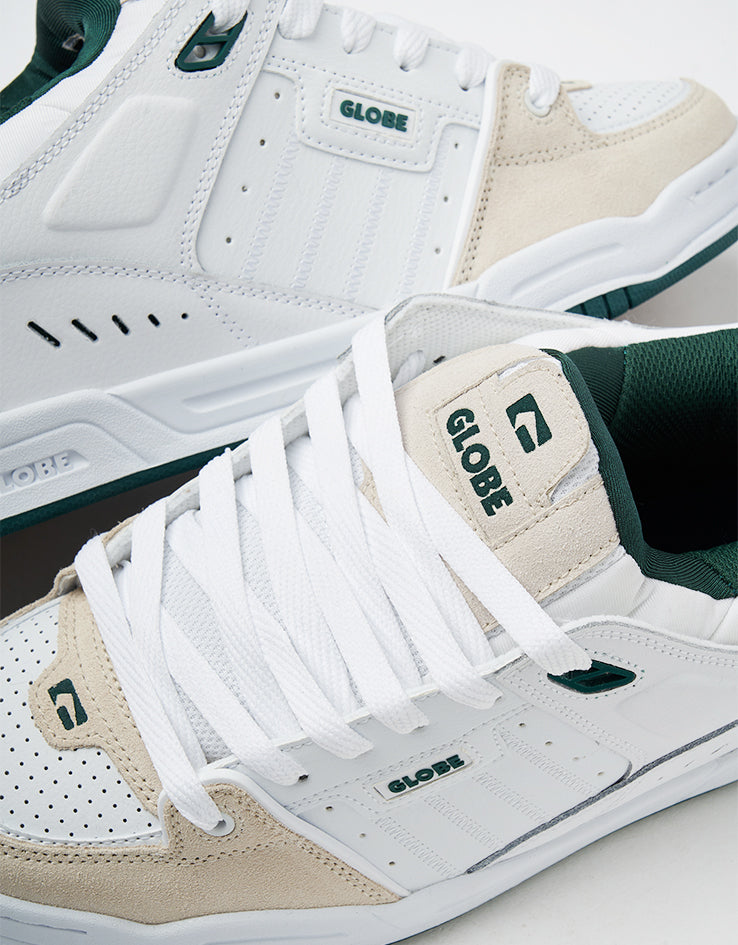 Globe Fusion Skate Shoes - White/Green