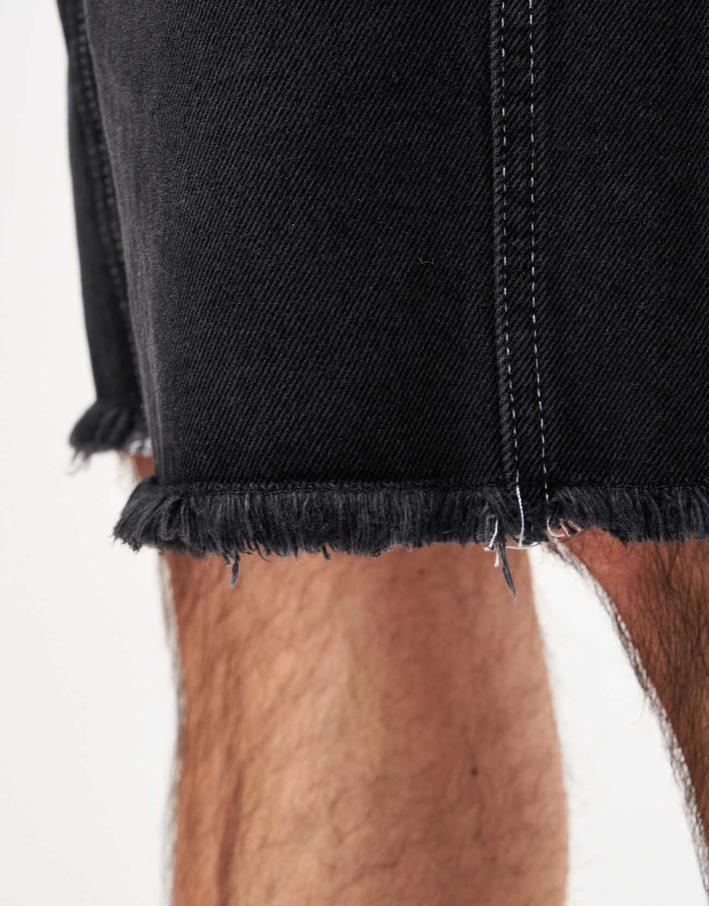 Route One Double Knee Baggy Jorts - Washed Black