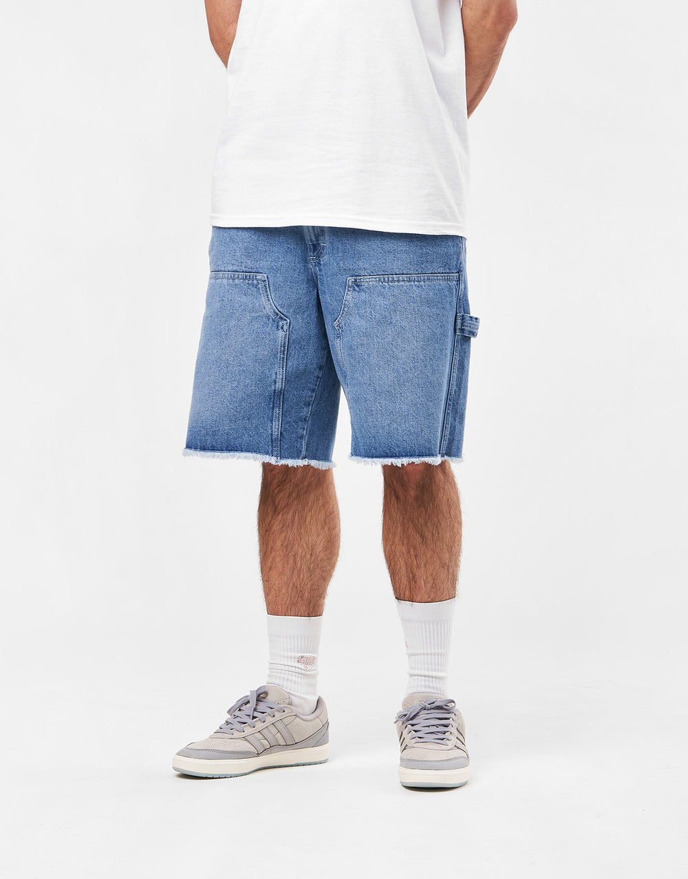 Route One Double Knee Baggy Jorts - Washed Blue