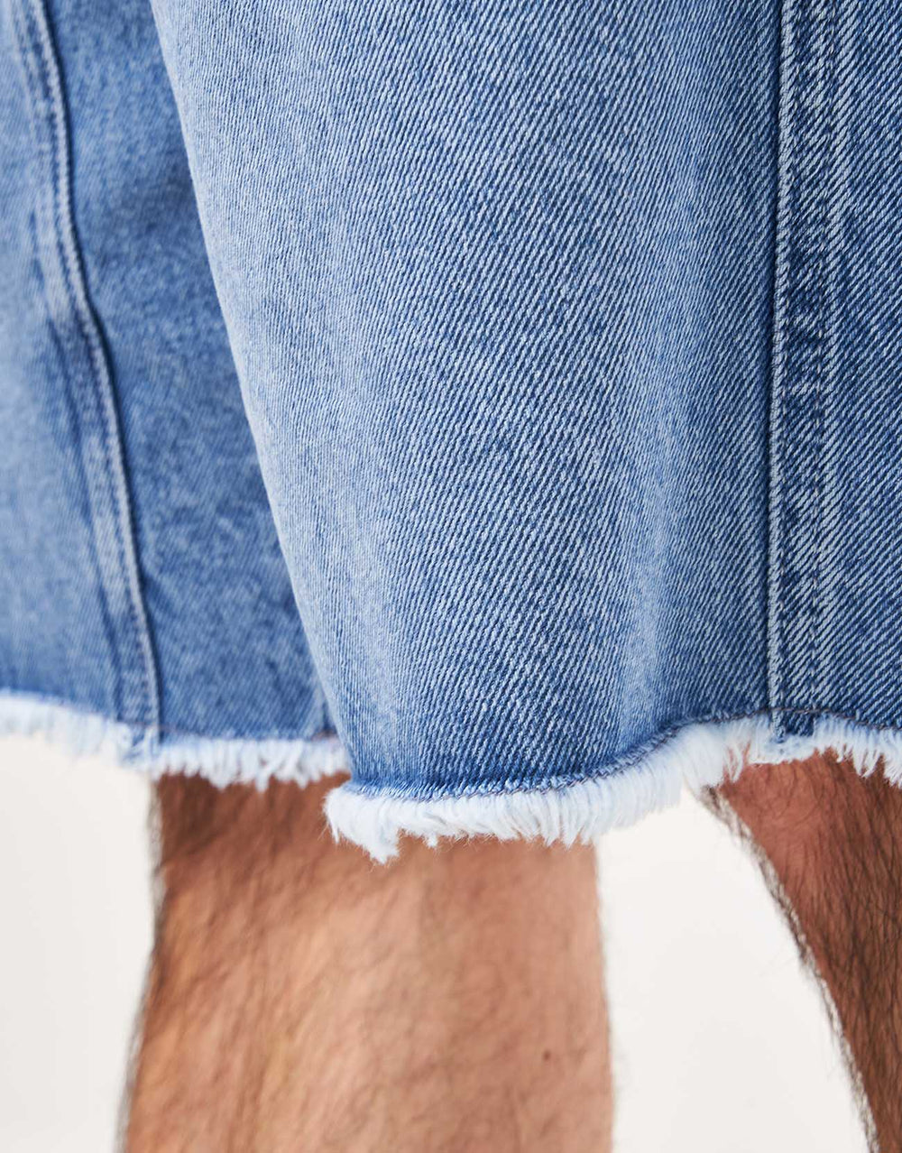 Route One Double Knee Baggy Jorts - Washed Blue