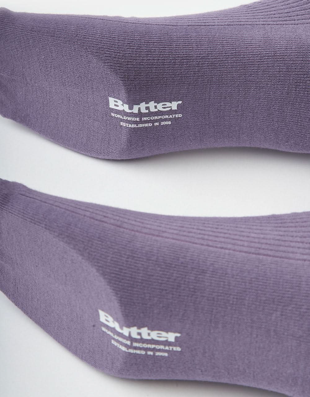 Butter Goods Pigment Dye Socks - Washed Mulberry