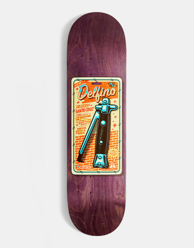 Santa Cruz Delfino Switchblade Comb Skateboard Deck - 8.25"