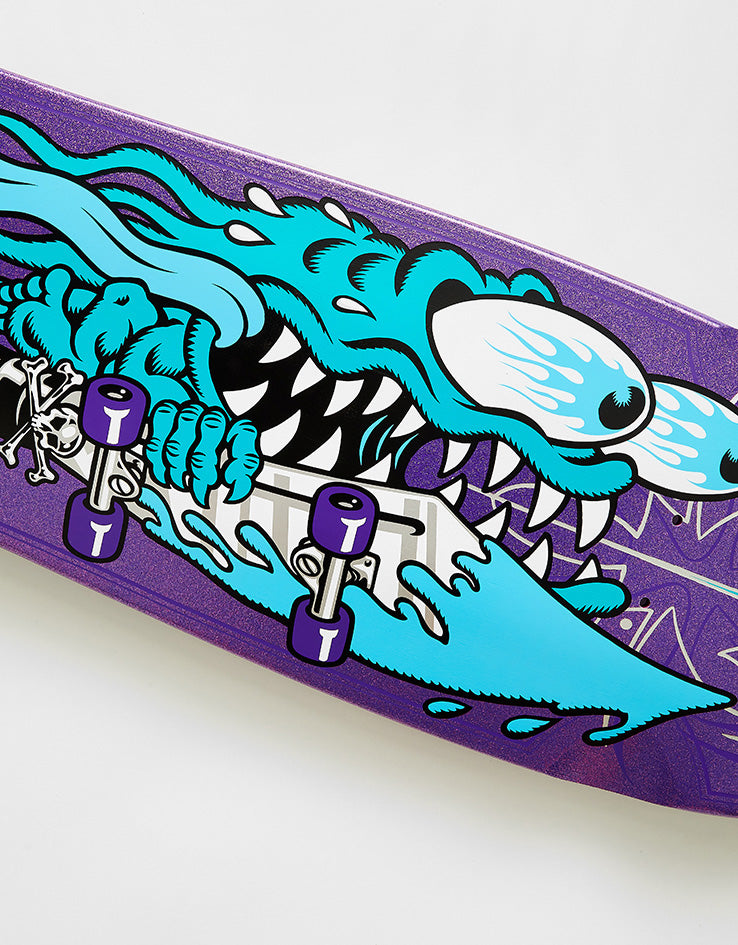 Santa Cruz Meek Pinstripe Slasher Shaped Skateboard Deck - 9.23"