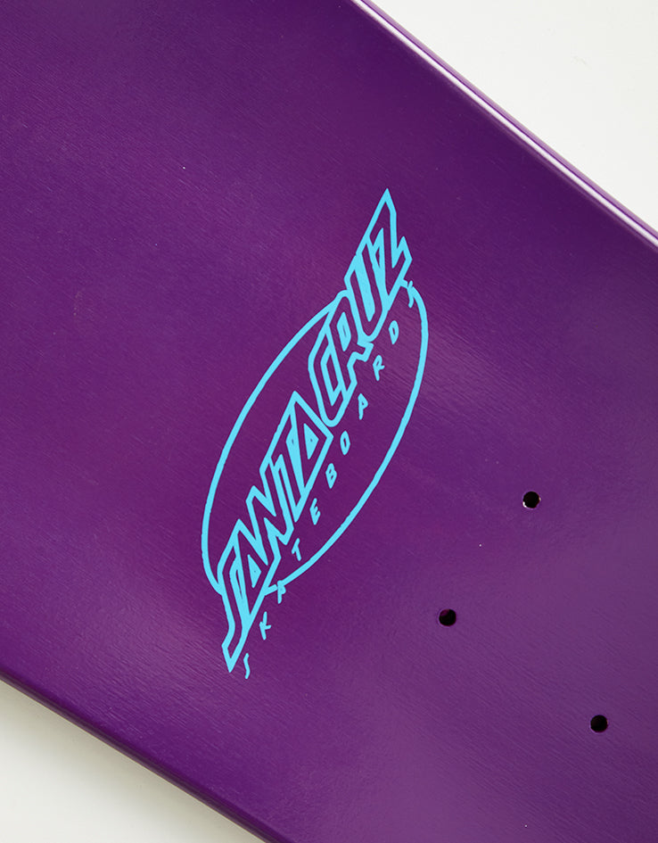 Santa Cruz Meek Pinstripe Slasher Shaped Skateboard Deck - 9.23"