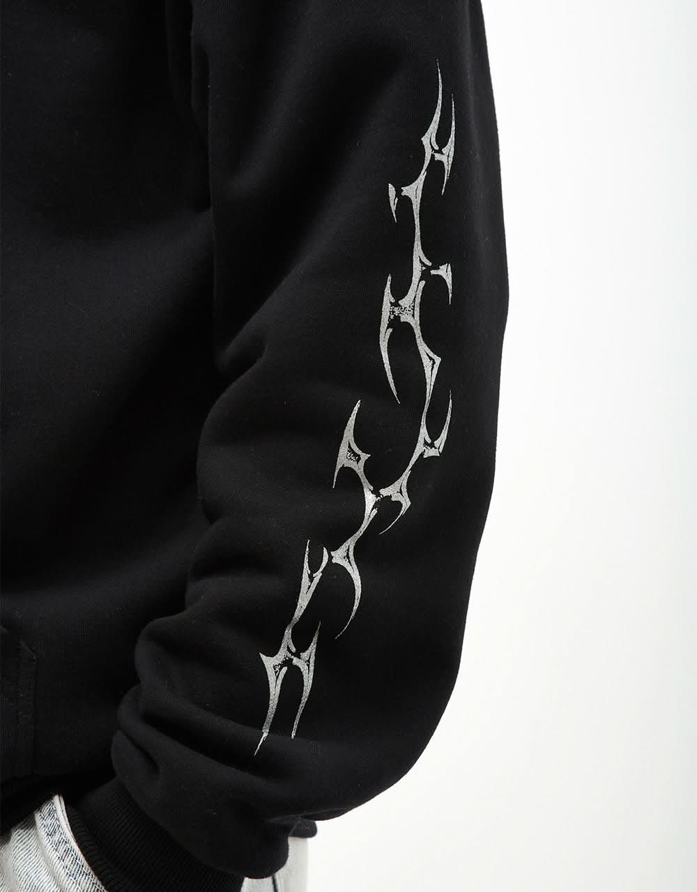 Route One Blades Zip Hoodie (400gsm) - Black