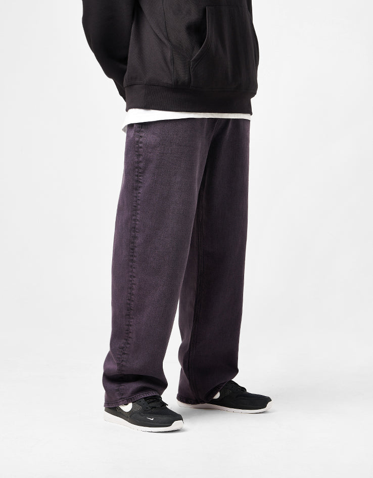Route One Baggy Denim Jeans - Moderate Purple