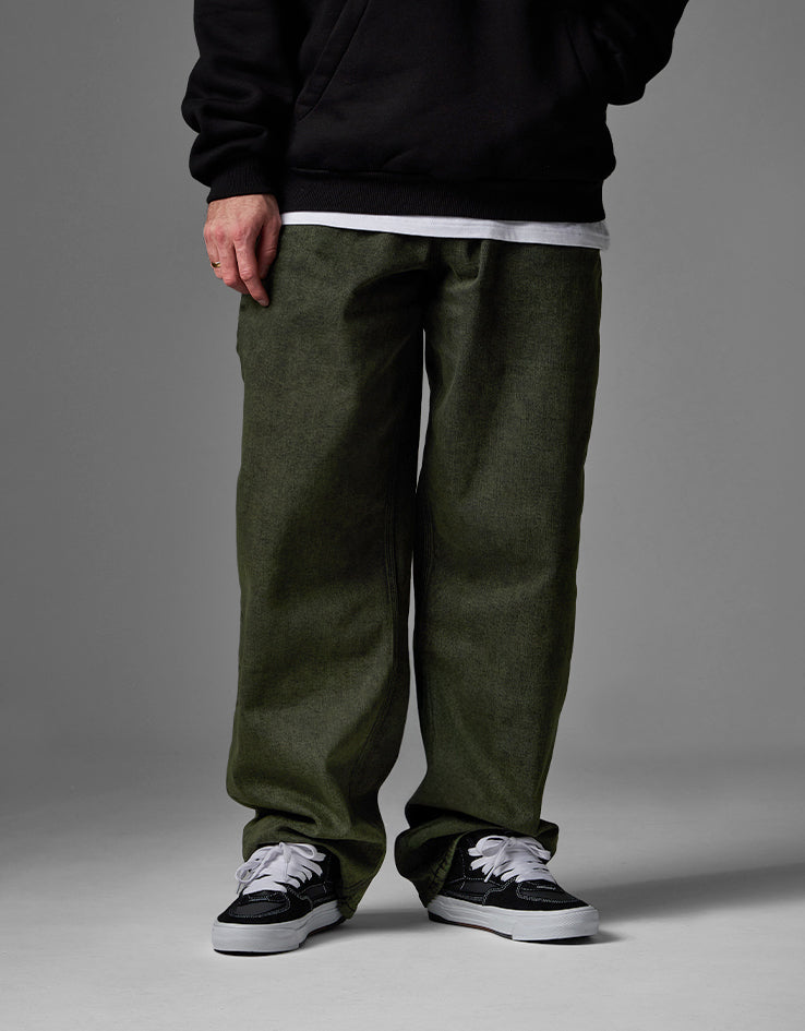 Route One Baggy Denim Jeans - Leaf Green