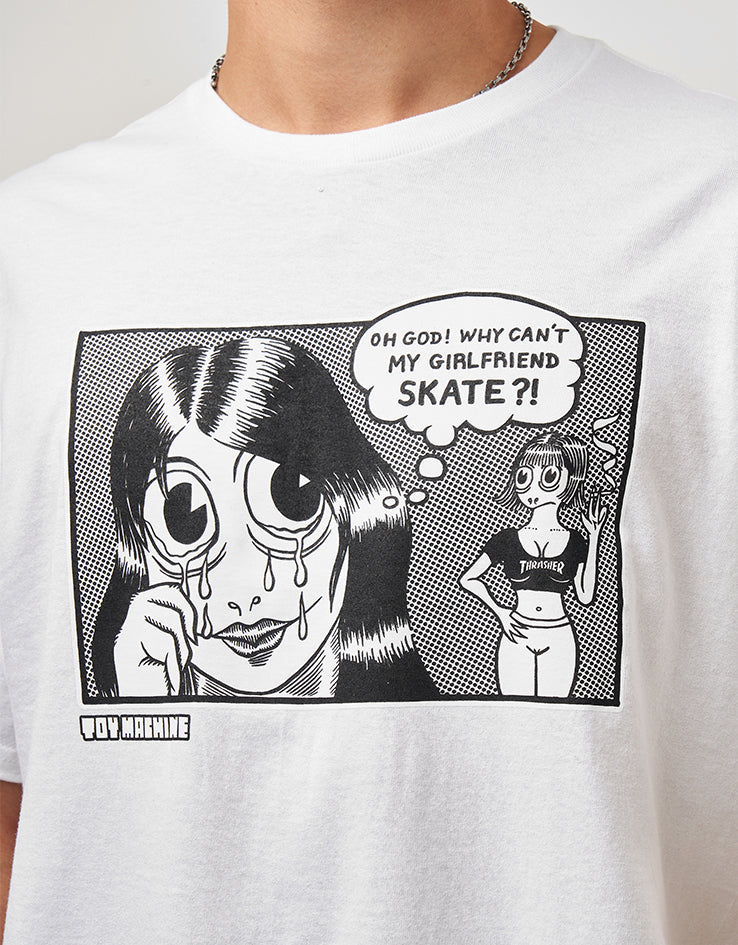 Thrasher x Toy Machine Girlfriend T-Shirt - White