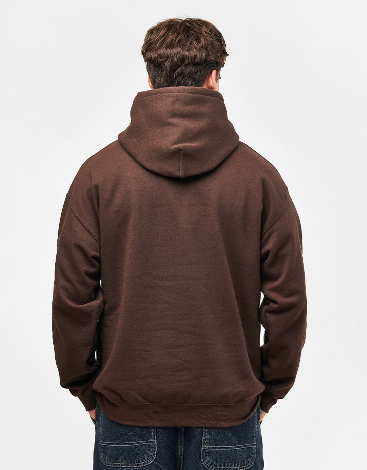 Thrasher x Toy Machine Hecho Pullover Hoodie - Dark Chocolate