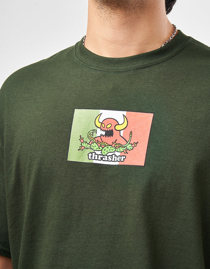 Thrasher x Toy Machine Hecho T-Shirt - Forest Green