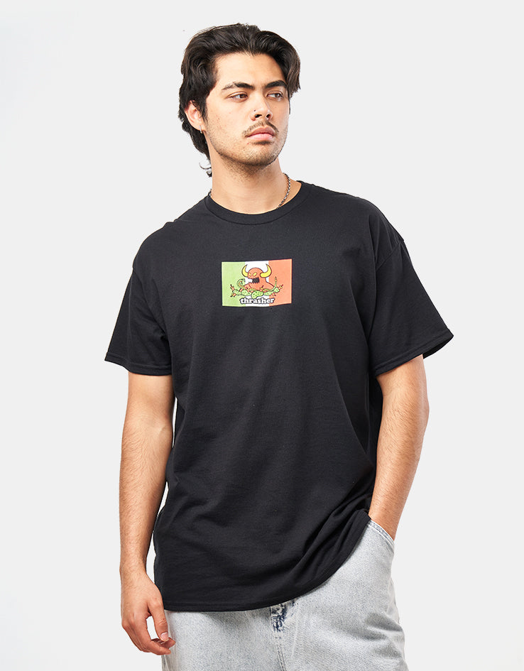 Thrasher x Toy Machine Hecho T-Shirt - Black