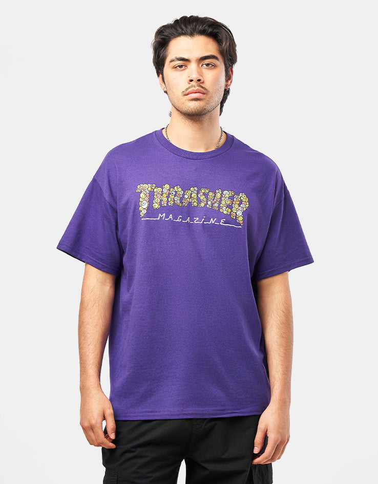 Thrasher Smile T-Shirt - Purple
