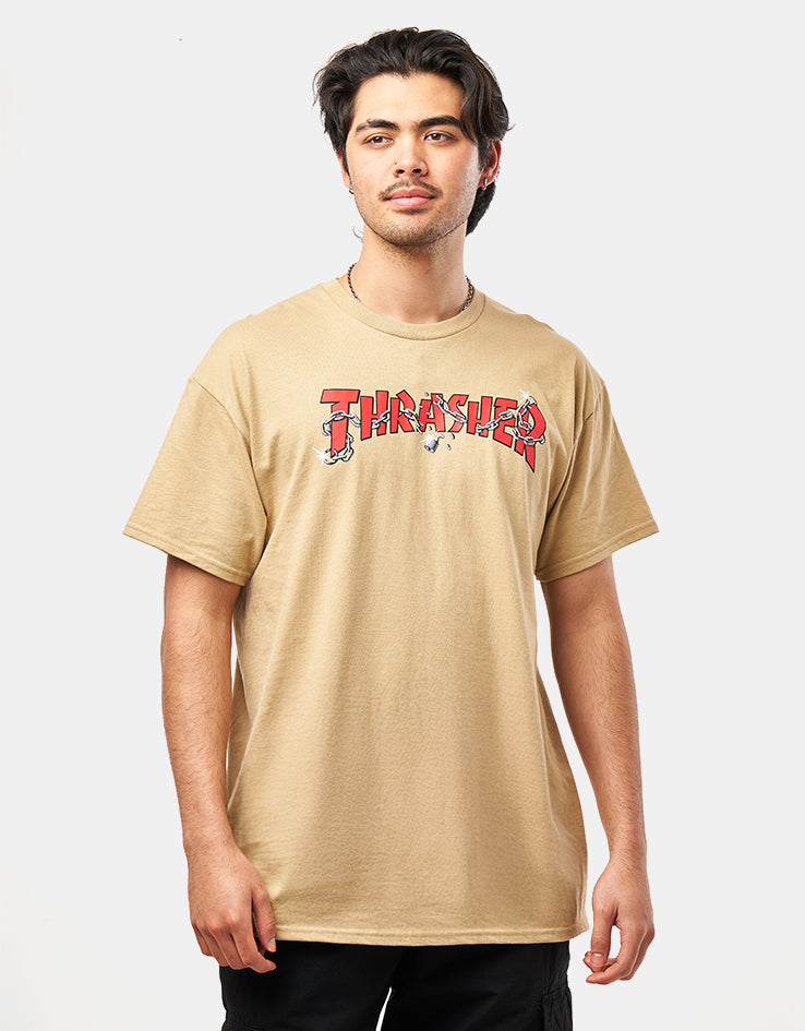 Thrasher Chains T-Shirt - Tan