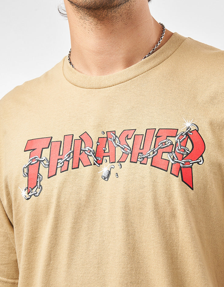 Thrasher Chains T-Shirt - Tan