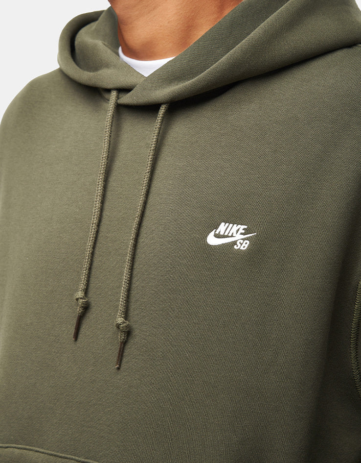 Nike SB Essential Logo Pullover Hoodie - Sequoia/White