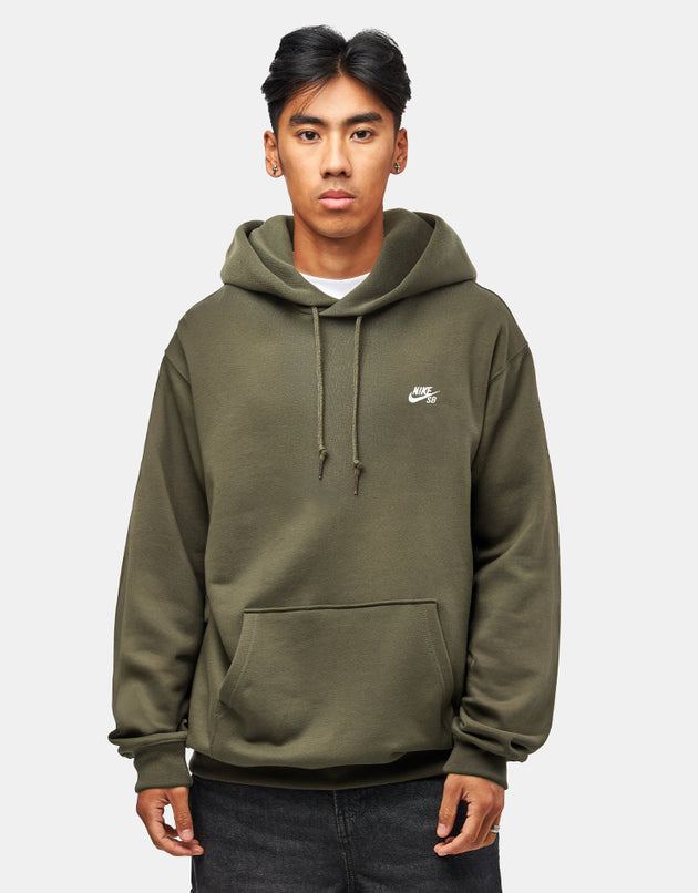 Nike SB Essential Logo Pullover Hoodie - Sequoia/White
