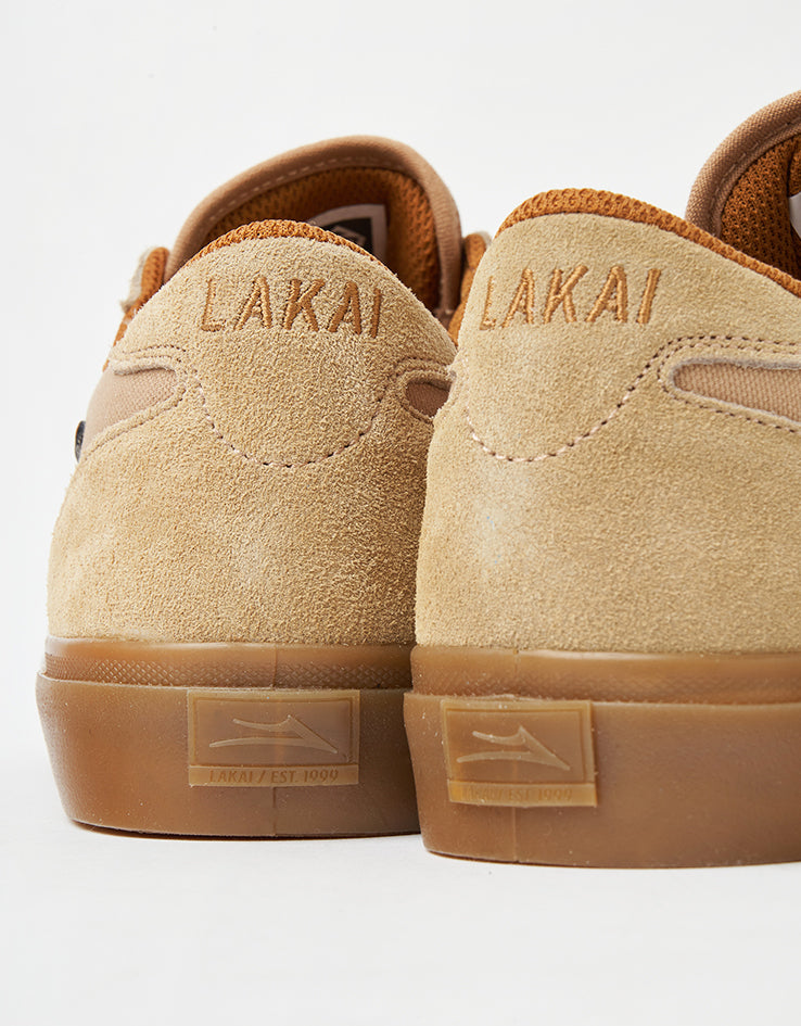 Lakai Manchester Skate Shoes - Tan/Gum Suede
