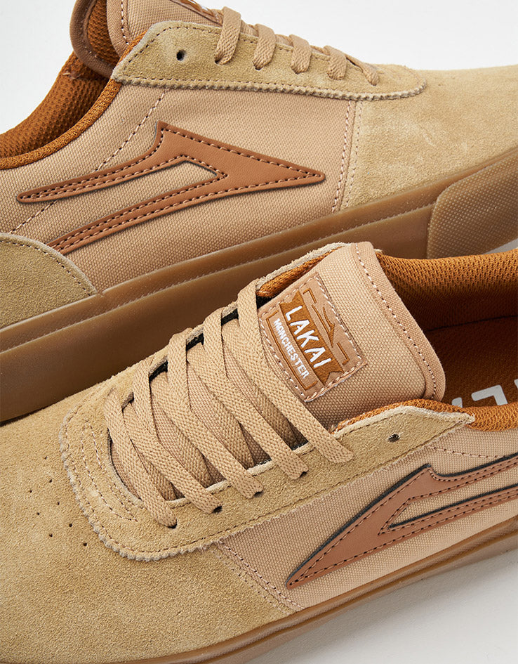 Lakai Manchester Skate Shoes - Tan/Gum Suede