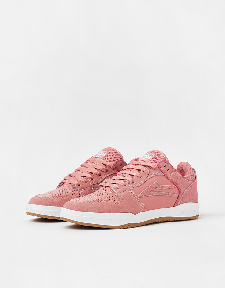Lakai Telford Low Skate Shoes - Rose Suede