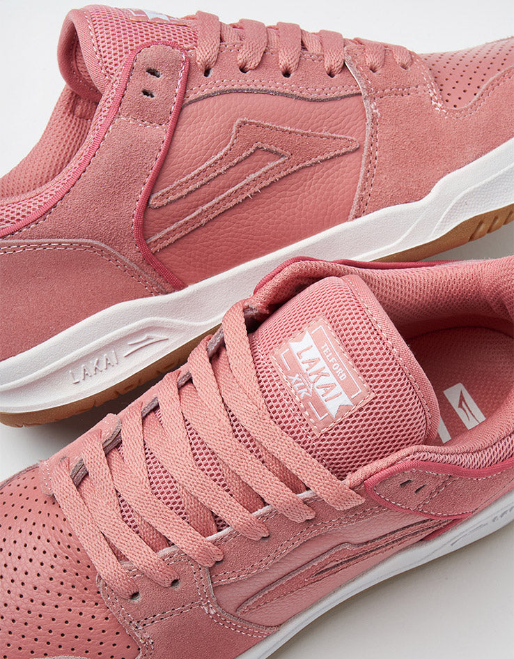 Lakai Telford Low Skate Shoes - Rose Suede