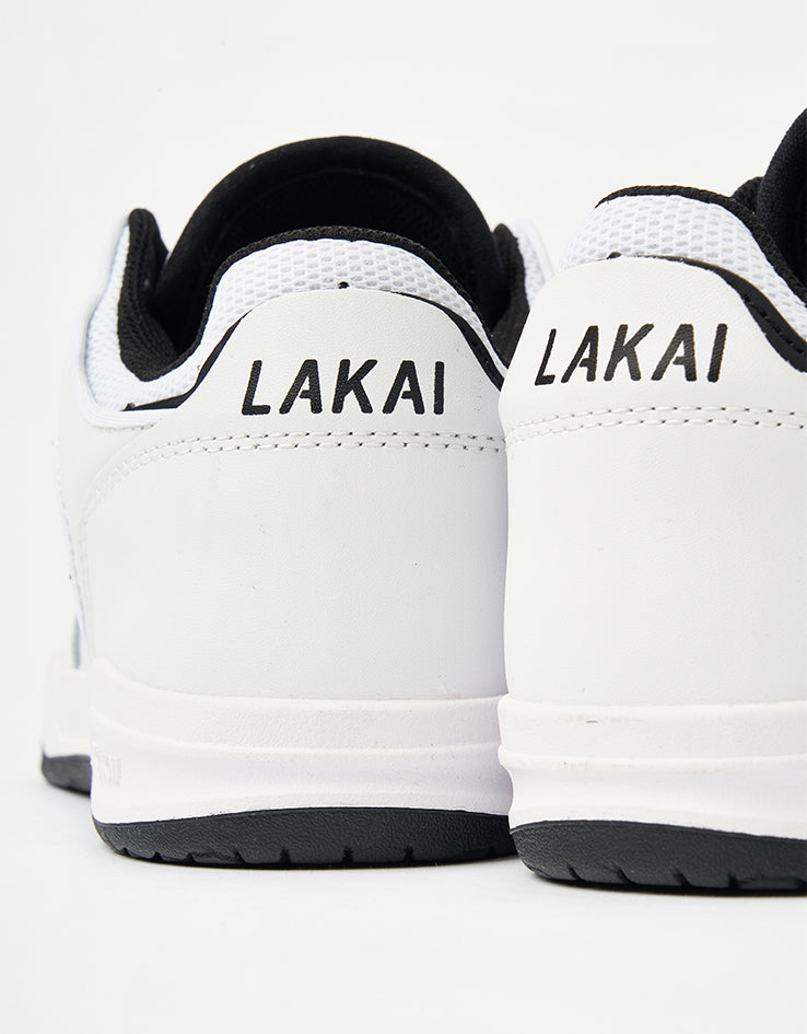 Lakai Telford Low Skate Shoes - White/Black Leather