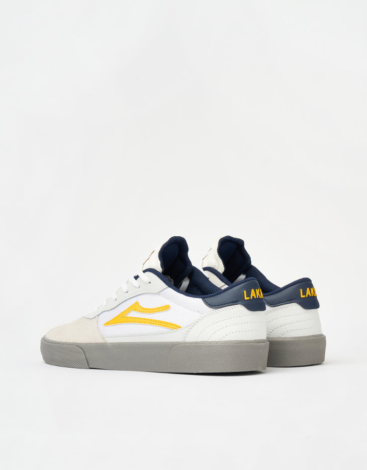 Lakai Cambridge Skate Shoes - White Leather