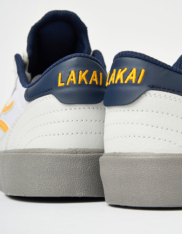 Lakai Cambridge Skate Shoes - White Leather