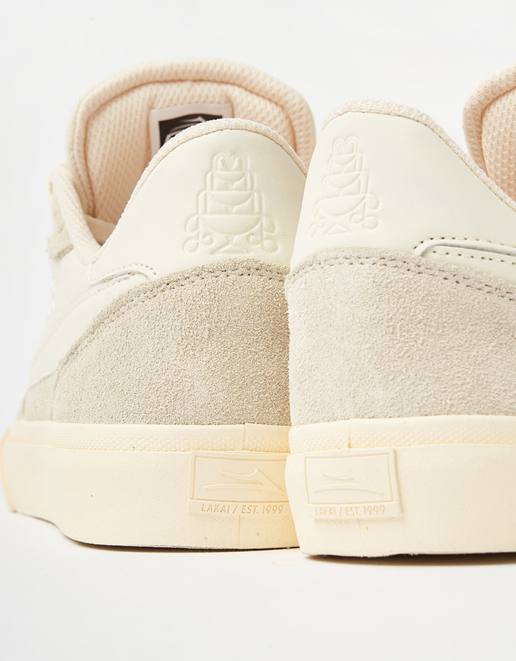 Lakai Terrace Vulc Skate Shoes - Cream Suede