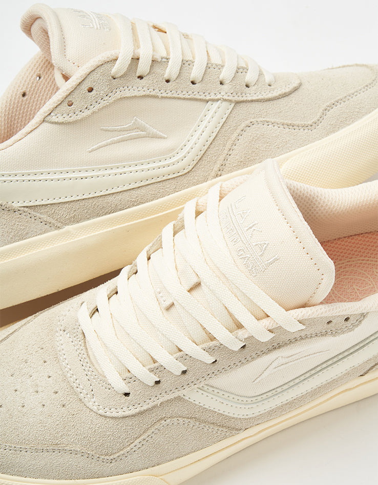 Lakai Terrace Vulc Skate Shoes - Cream Suede