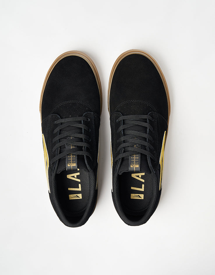 Lakai Griffin Skate Shoes - Black/Gold Suede