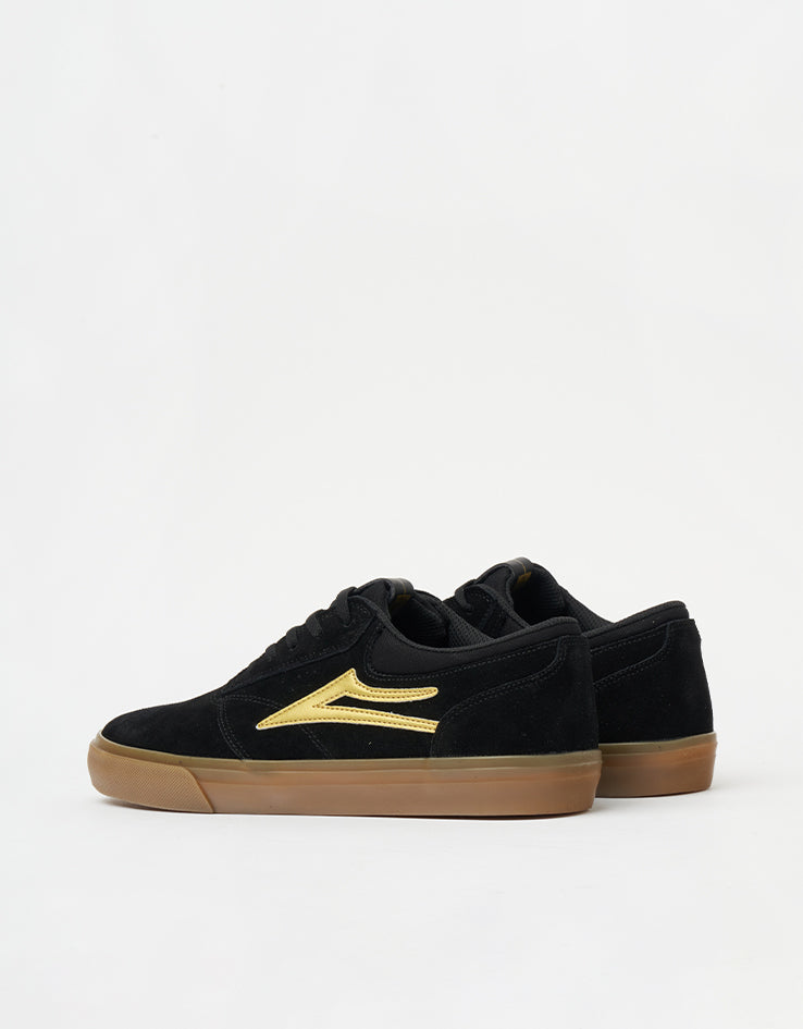 Lakai Griffin Skate Shoes - Black/Gold Suede