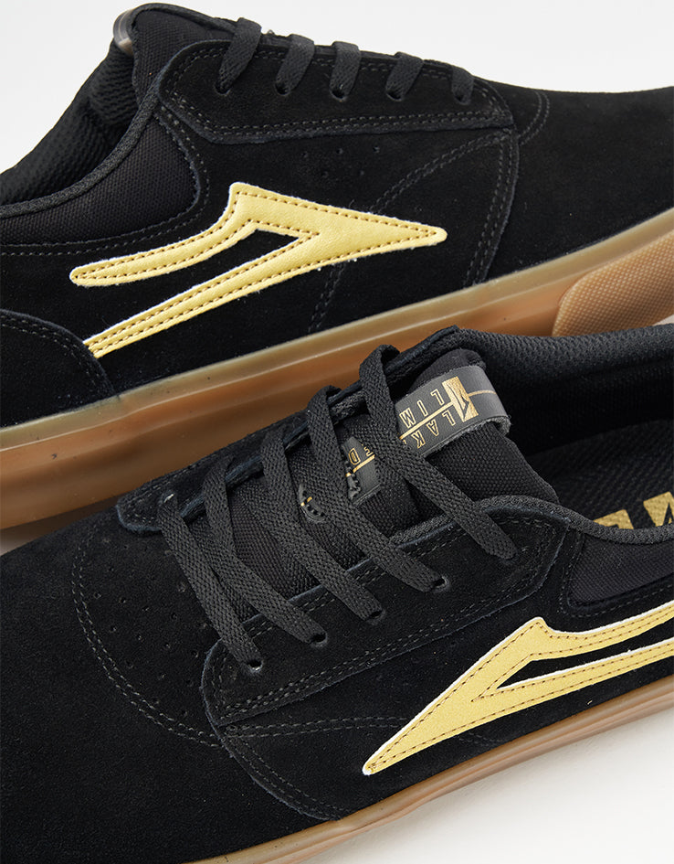 Lakai Griffin Skate Shoes - Black/Gold Suede