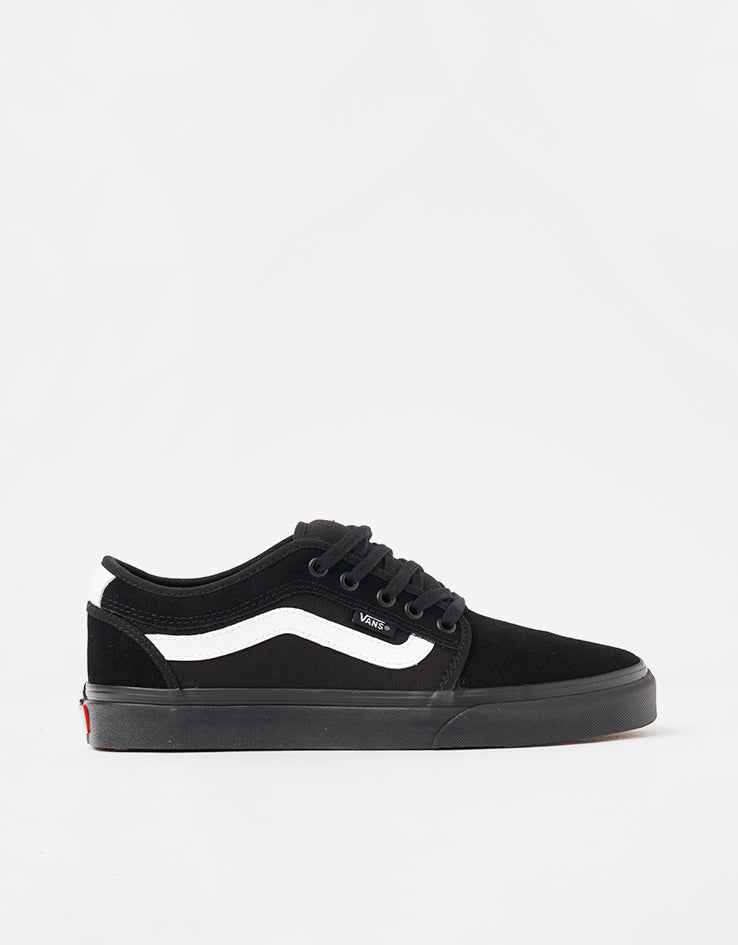 Vans Skate Chukka Low Sidestripe Shoes - Black/Black/White