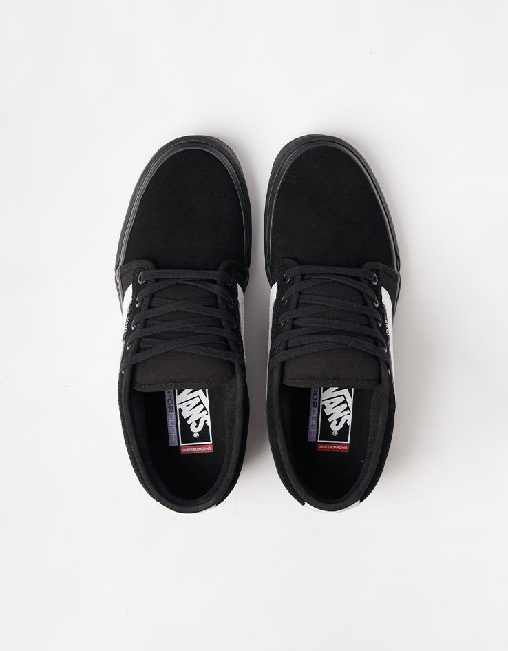 Vans Skate Chukka Low Sidestripe Shoes - Black/Black/White