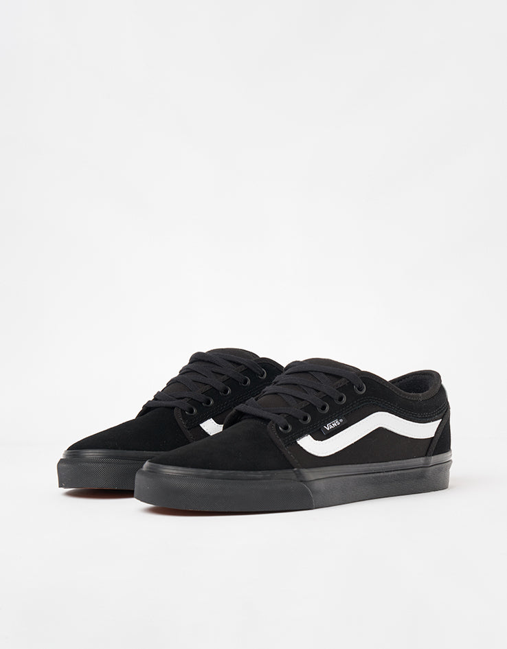 Vans Skate Chukka Low Sidestripe Shoes - Black/Black/White