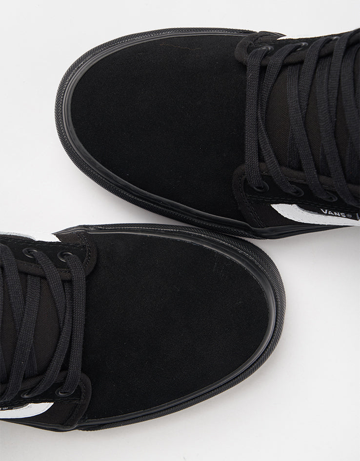 Vans Skate Chukka Low Sidestripe Shoes - Black/Black/White