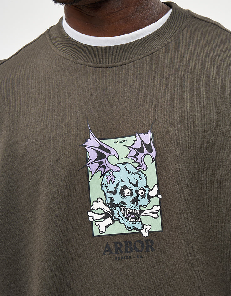 Arbor Curse Organic Crew - Faded Black