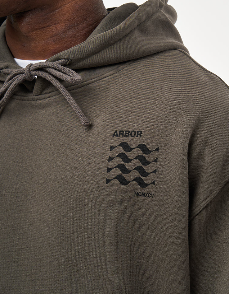 Arbor Reverb Organic Pullover Hood - Faded Black
