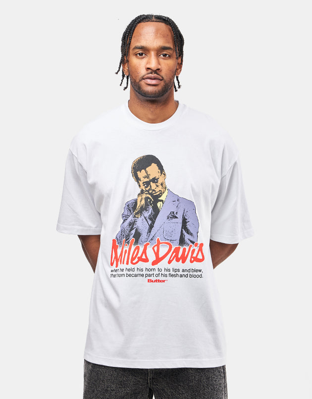 Butter Goods x Miles Davis Portrait T-Shirt - White