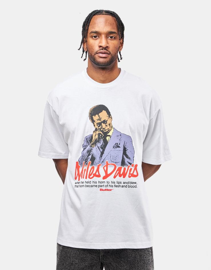 Butter Goods x Miles Davis Portrait T-Shirt - White