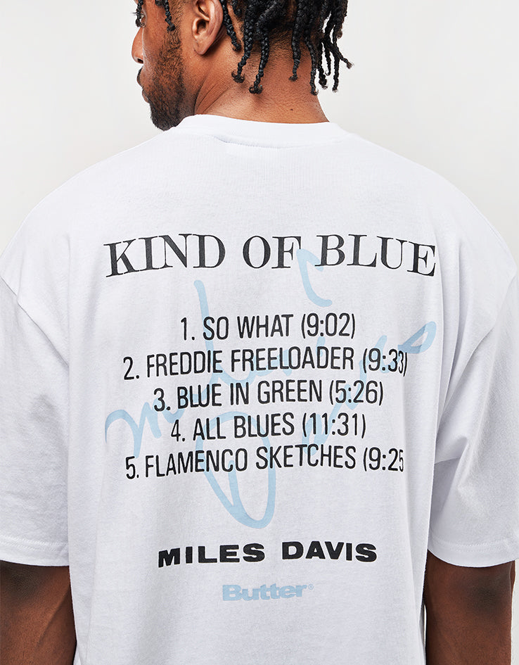 Butter Goods x Miles Davis Kind Of Blue T-Shirt - White