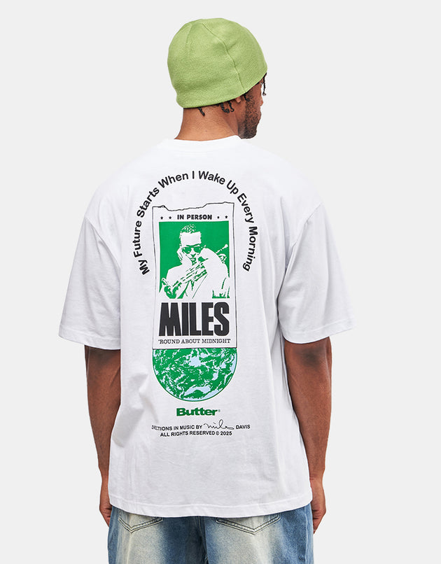 Butter Goods x Miles Davis Round About Midnight T-Shirt - White