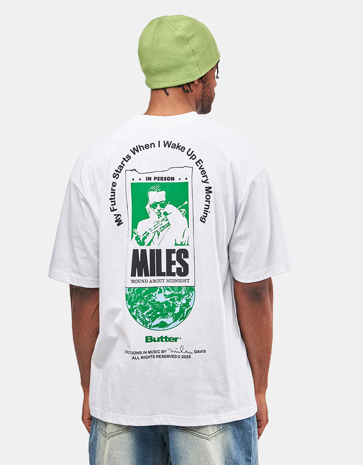 Butter Goods x Miles Davis Round About Midnight T-Shirt - White