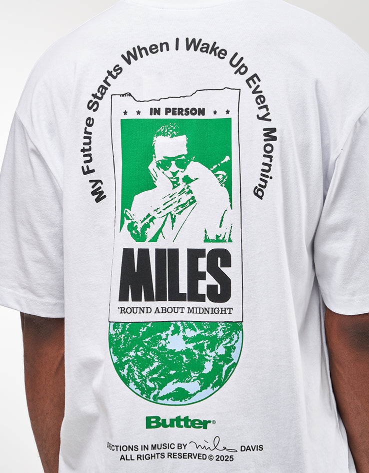 Butter Goods x Miles Davis Round About Midnight T-Shirt - White