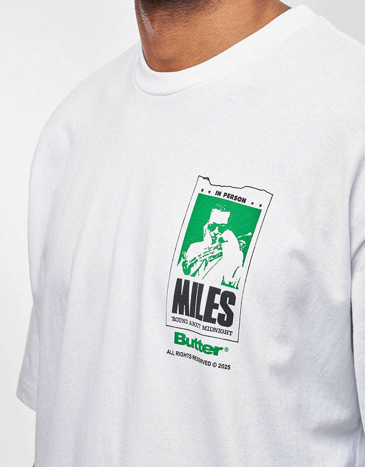 Butter Goods x Miles Davis Round About Midnight T-Shirt - White