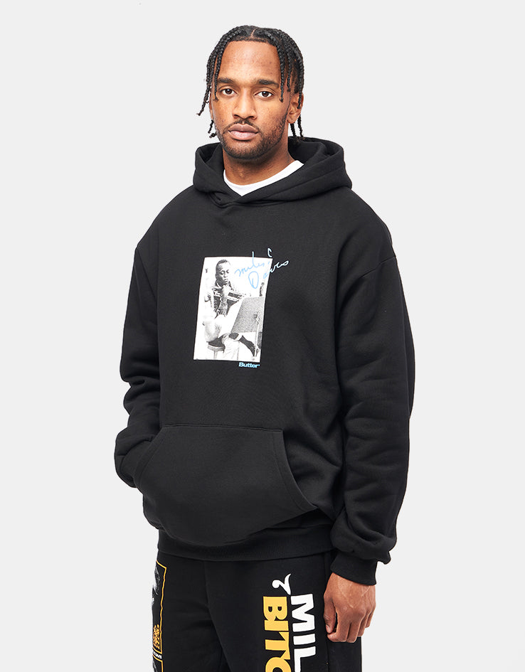 Butter Goods x Miles Davis Kind Of Blue Pullover Hoodie - Black