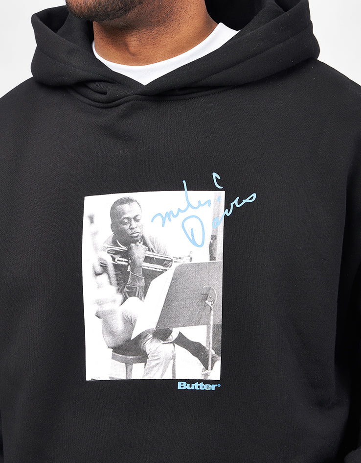 Butter Goods x Miles Davis Kind Of Blue Pullover Hoodie - Black