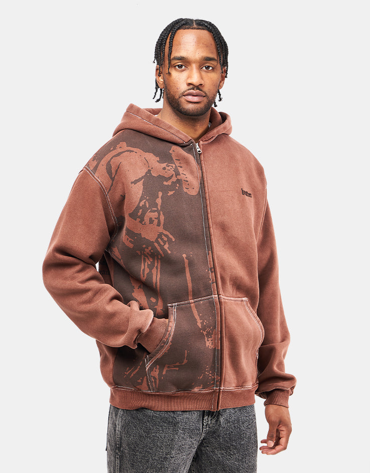 Butter Goods x Miles Davis Thanks Zip-Thru Hoodie - Brown